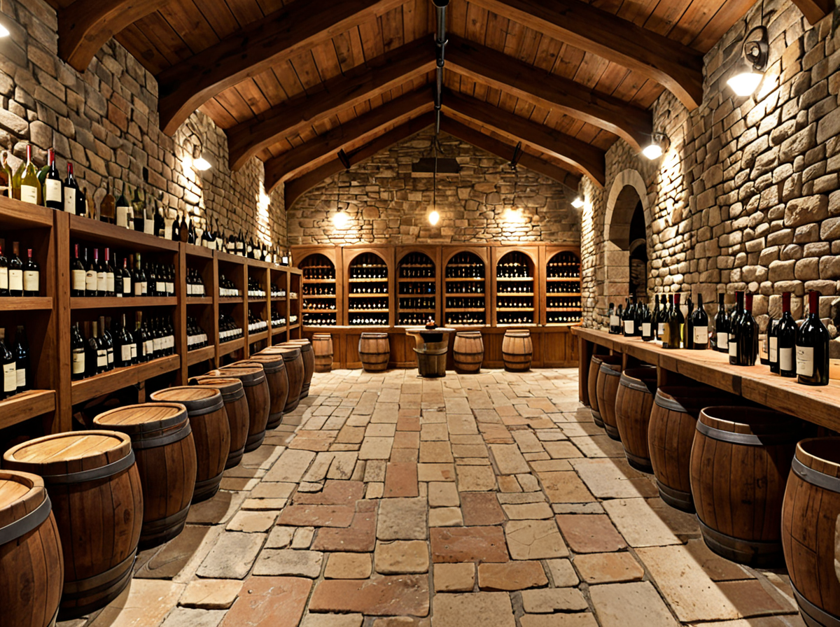 Selezione di vini lombardi nella cantina